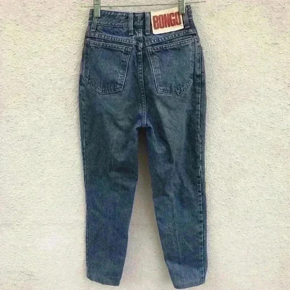 VTG Bongo Medium Wash Straight Leg High Rise Jeans Womens 22” Waist - Picture 1 of 6